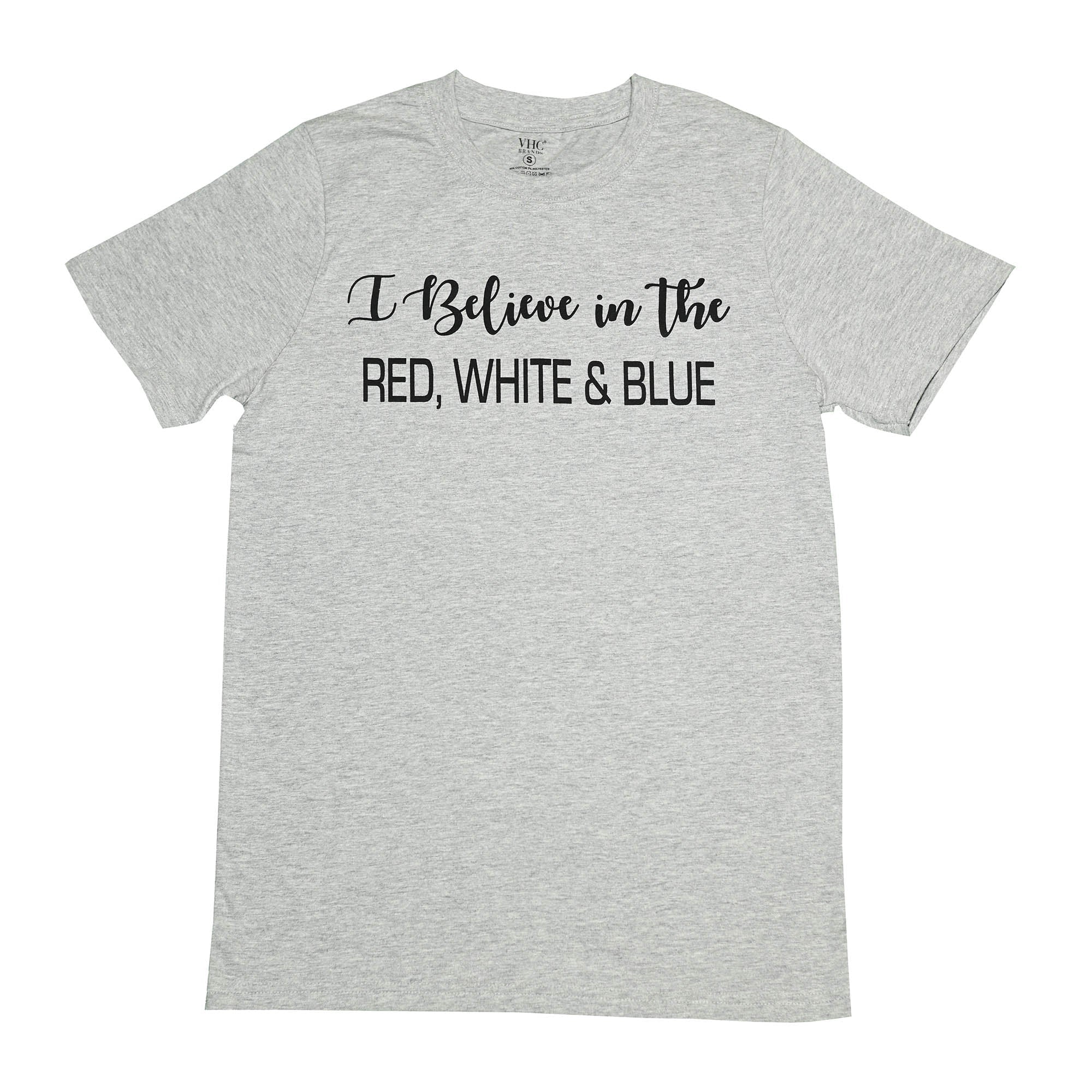 I Believe in the RWB T-Shirt, Light Grey Melange, Medium