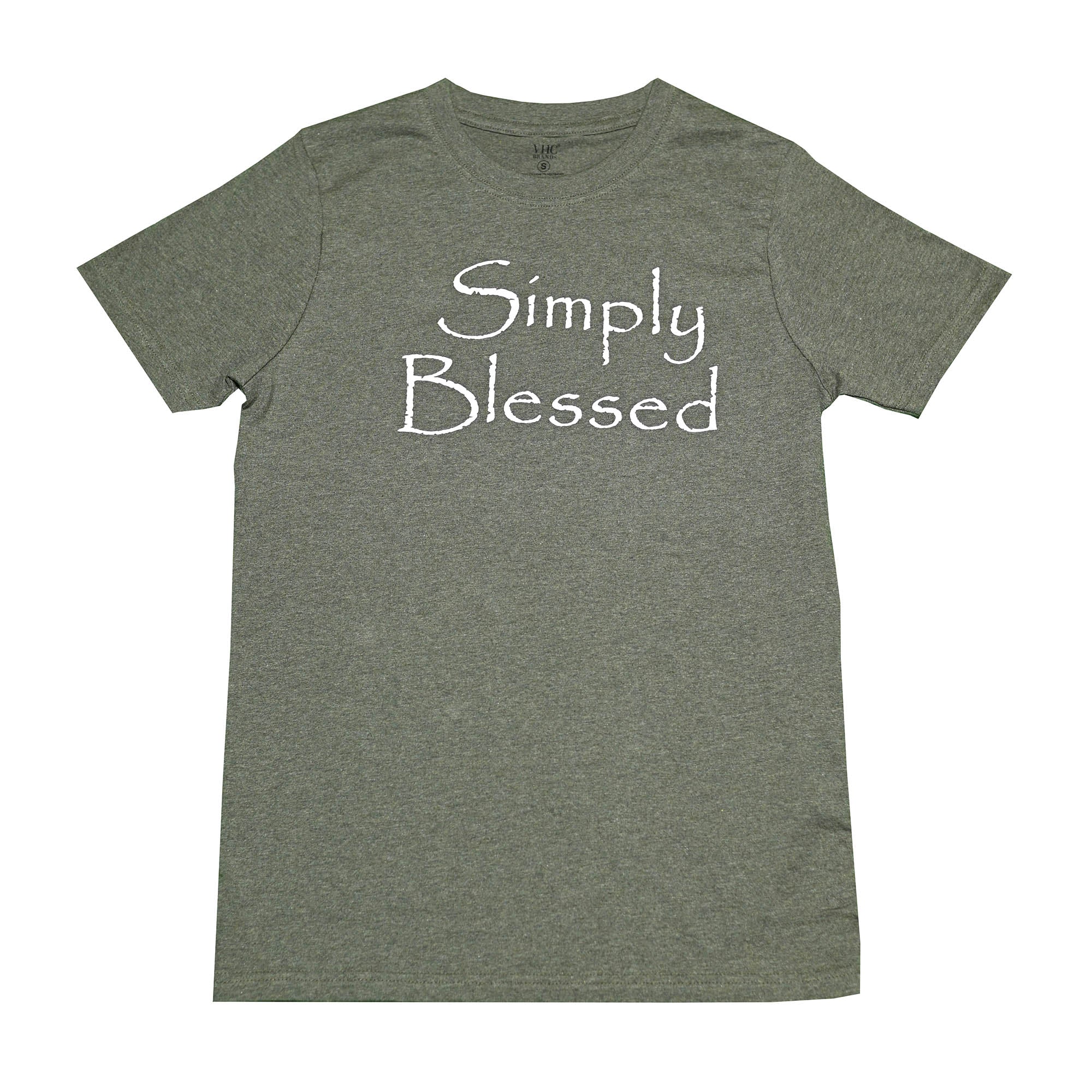 Simply Blessed T-Shirt, Military Melange, Medium