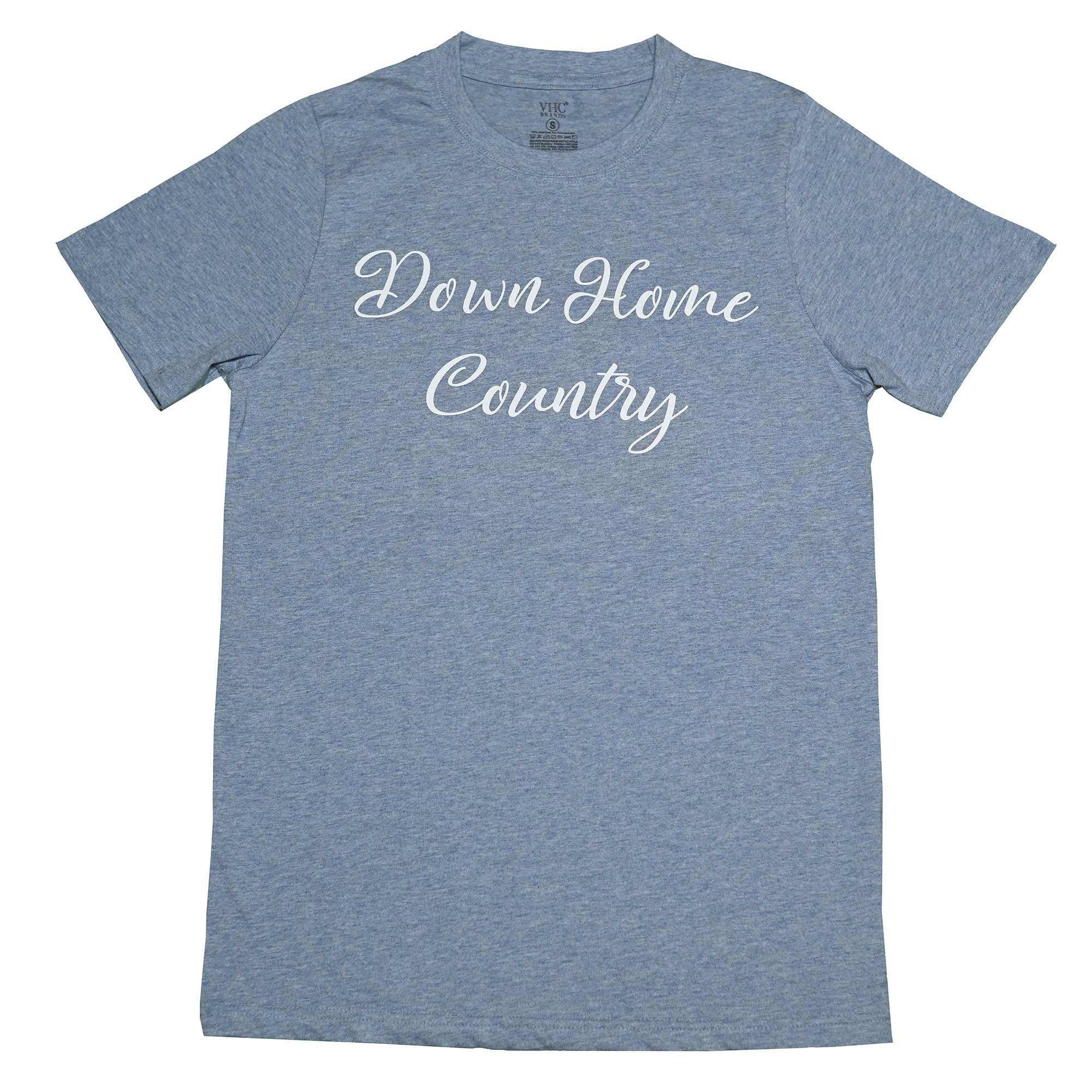 Down Home Country T-Shirt, Light Blue Melange, Large