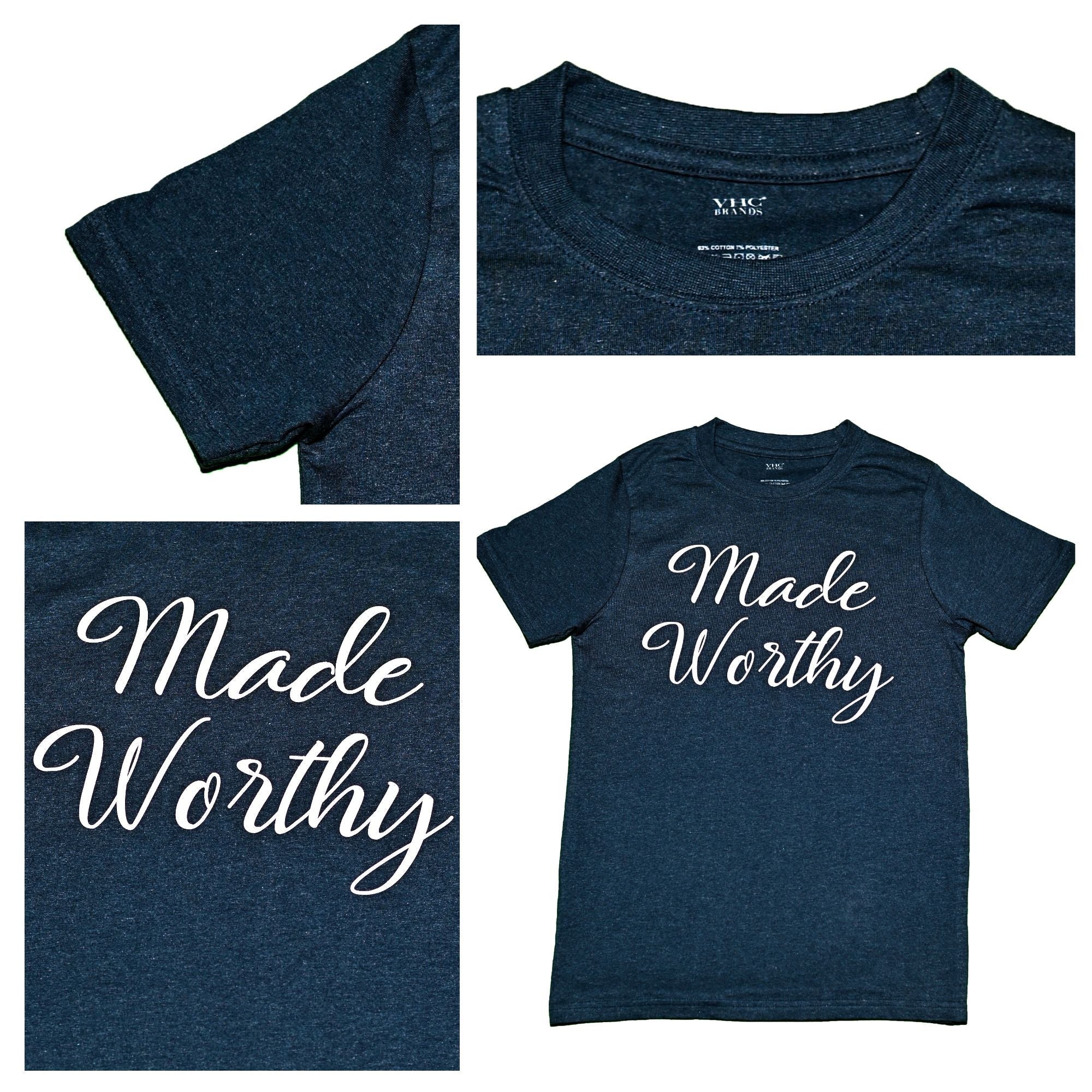 Made Worthy T-Shirt, Navy Melange, Small