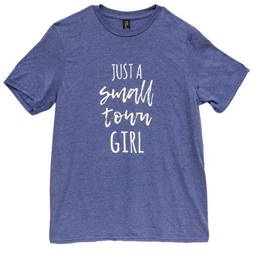 Small Town Girl T-Shirt Heather Blue Large