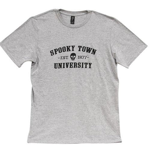 Spooky Town University T-Shirt Heather Gray Large