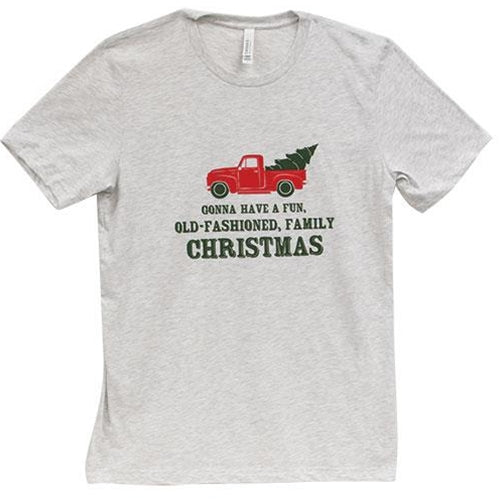 Old Fashioned Family Christmas T-Shirt Ash Large