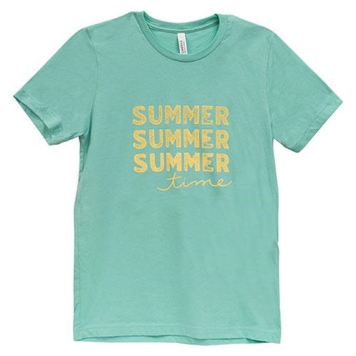 Summer Time T-Shirt Heather Mint Large