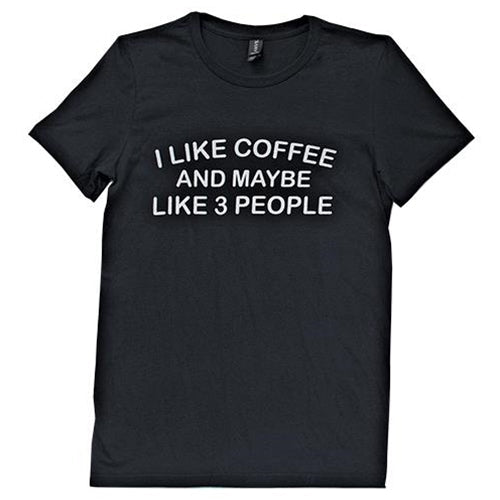 I Like Coffee T-Shirt Black Small