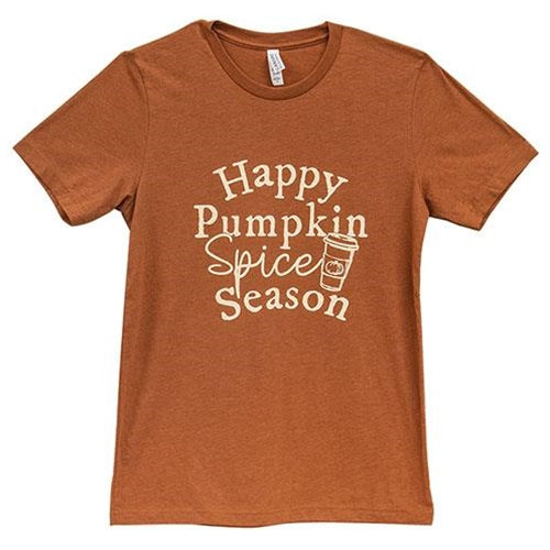 Happy Pumpkin Spice Season T-Shirt Heather Autumn Large