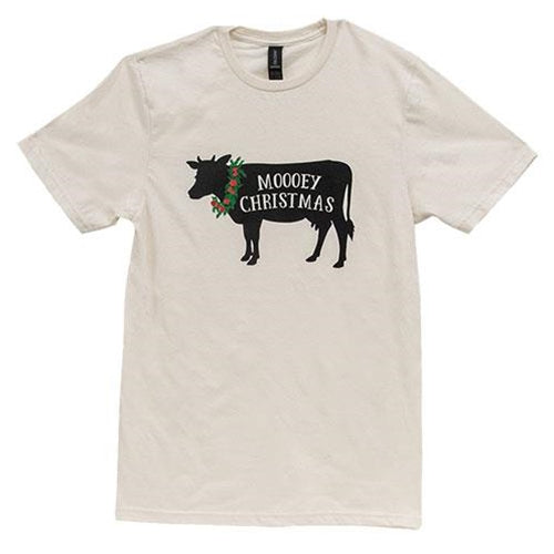 Moooey Christmas T-Shirt Natural Large