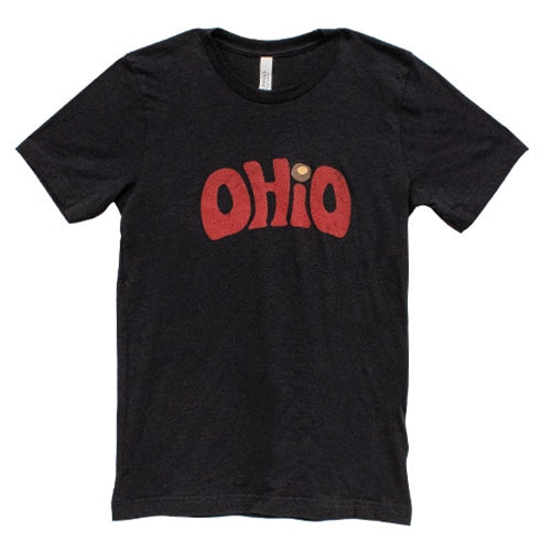 Ohio Buckeye T-Shirt Heather Black Large