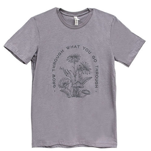 Grow Through What You Go Through T-Shirt Heather Storm Small