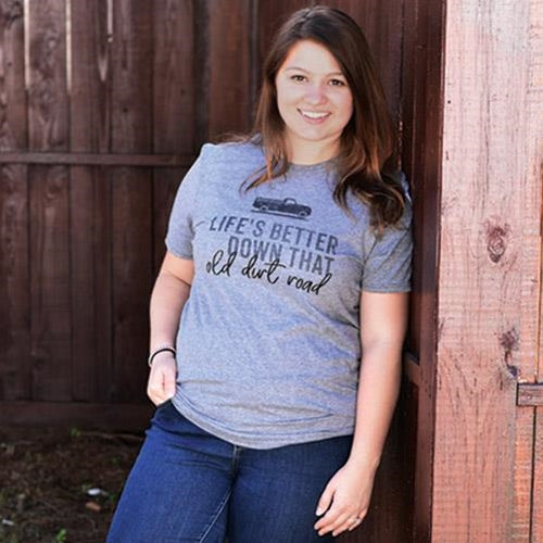 Old Dirt Road T-Shirt Heather Graphite Small