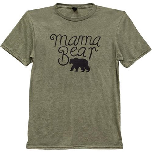 Mama Bear T-Shirt Olive Green Small