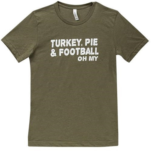 Turkey Pie & Football T-Shirt Heather City Green XXL