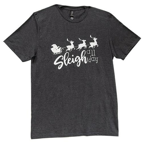 Sleigh All Day T-Shirt Heather Dark Gray Large