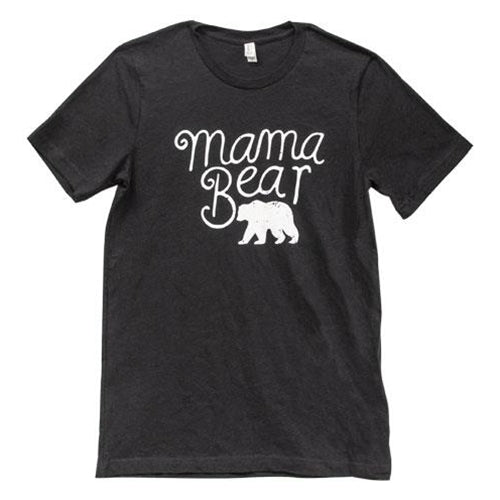 Mama Bear T-Shirt Black Heather Large