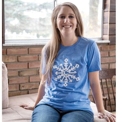 Snowflake T-Shirt Heather Royal Medium