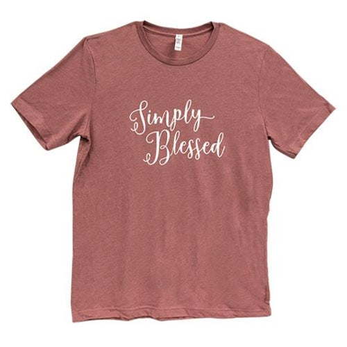 Simply Blessed T-Shirt Heather Mauve Medium