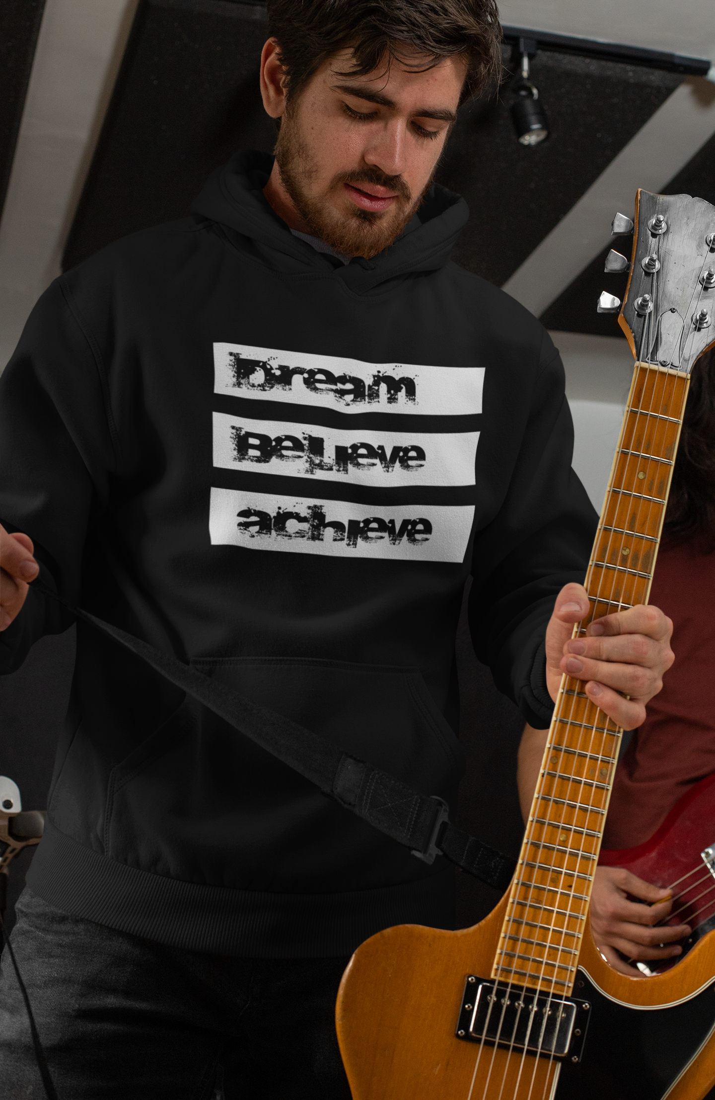 Dream Believe Achieve Black Hoodie