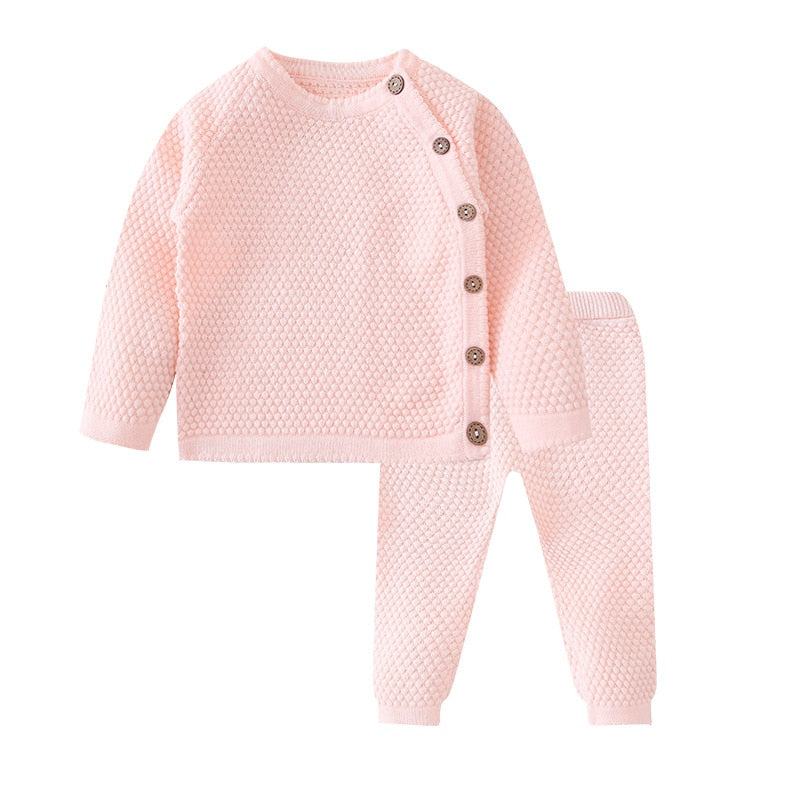 Infant Baby Sweater Suit 2021 Autumn Winter Girl Knitting Sweater Set