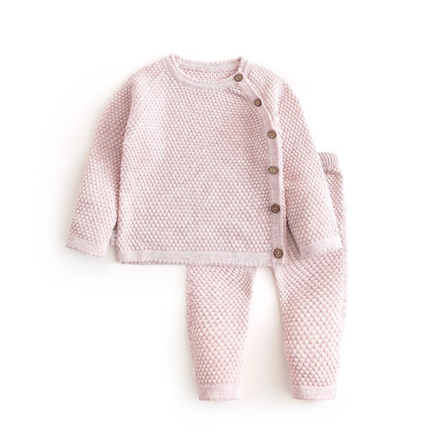 Infant Baby Sweater Suit 2021 Autumn Winter Girl Knitting Sweater Set